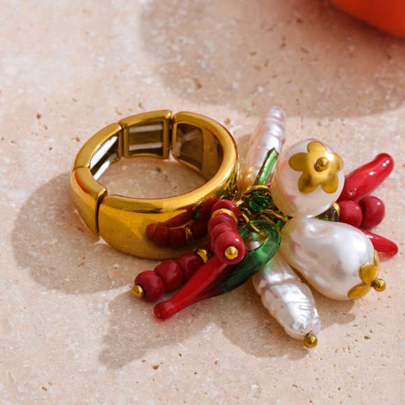 New Free People Fiesta Charm Adjustable Ring - Picture 2 of 9